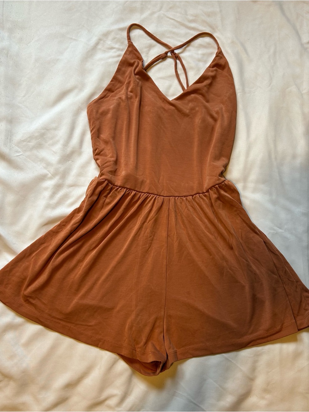 Forever 21 Rust Orange Strappy Romper